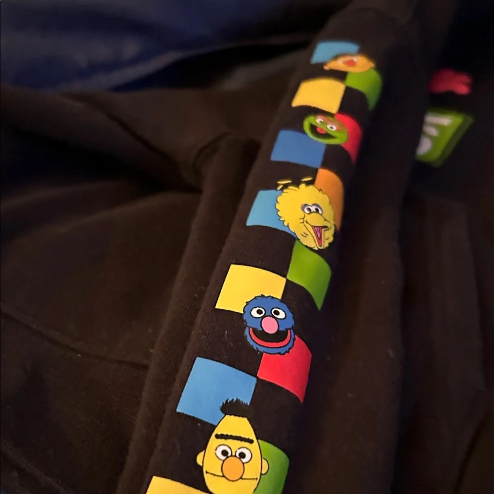 Vans Black Hoodie with Red Elmo and Green Logo - Picture 2 of 6